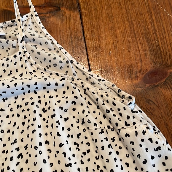 Leopard Print Tank Top Womens M White And Black Workwear Basic Staple Light - Picture 11 of 12